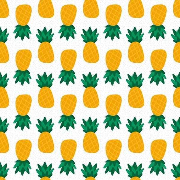 Padrão Abacaxis Desenho Animado Sem Costura Frutas Verão Para Tecidos — Fotografia de Stock