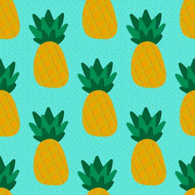 Kumaşlar, tekstil ürünleri, ambalajlar, ambalaj kağıtları ve defterler için yaz meyvesiz ananas deseni. Yüksek kalite fotoğraf