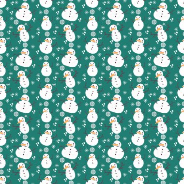 Çocuklar, hediyeler, kartlar, çarşaflar, ambalajlar, kumaşlar ve ambalajlar için kusursuz kardan adam desenleri. Yüksek kalite fotoğraf