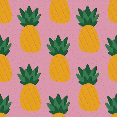Kumaşlar, tekstil ürünleri, ambalajlar, ambalaj kağıtları ve defterler için yaz meyvesiz ananas deseni. Yüksek kalite fotoğraf