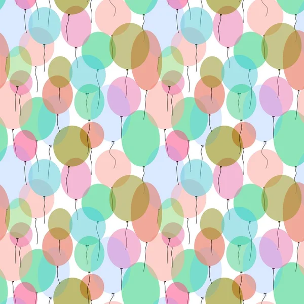 Birthday seamless cartoon balloons pattern for kids and gifts and cards and linens and fabrics and textiles and packaging and wrapping paper. High quality photo