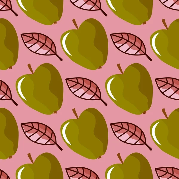Autumn Seamless Apples Pattern Fabrics Textiles Packaging Gifts Linens Kids — Stock Photo, Image