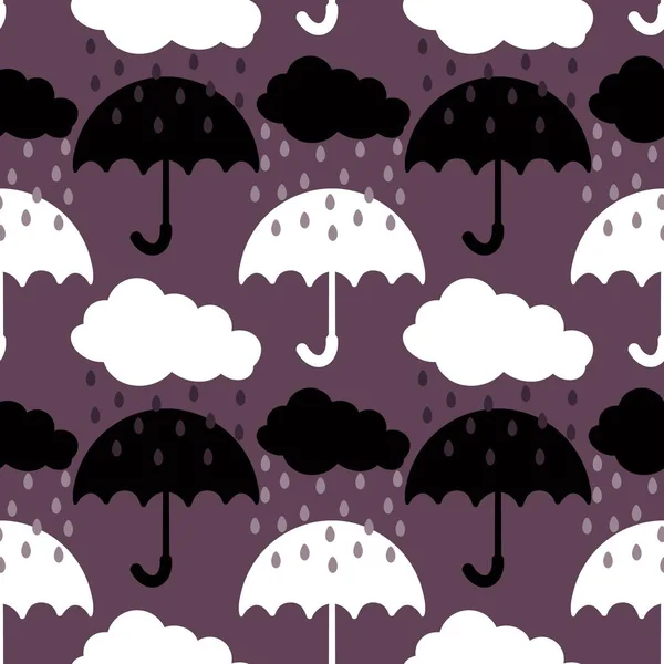 Höstens Sömlösa Paraplymönster För Tyger Och Textilier Samt Förpackningar Och — Stockfoto