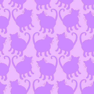 Kumaşlar, tekstil, ambalaj, hediyeler, kartlar, çarşaflar ve ambalaj kağıtları için kusursuz kedi desenleri. Yüksek kalite fotoğraf