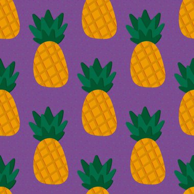 Kumaşlar, tekstil ürünleri, ambalajlar, ambalaj kağıtları ve defterler için yaz meyvesiz ananas deseni. Yüksek kalite fotoğraf