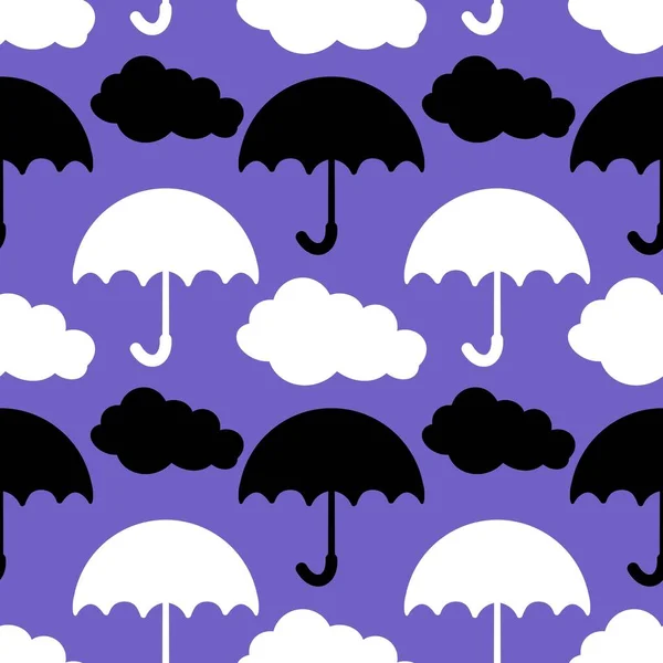 Autumn Seamless Umbrella Pattern Fabrics Textiles Packaging Wrapping Paper Kids — Stock Photo, Image