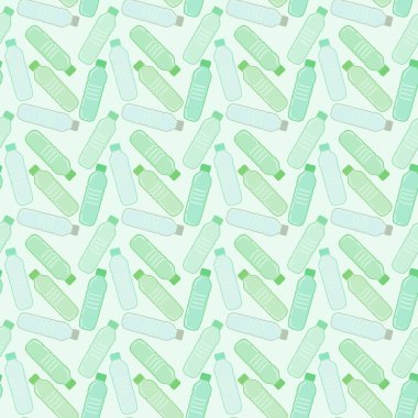 Renksiz plastik şişe desenli ambalajlar, kumaşlar, çocuklar, mutfak, spor ve defterler. Yüksek kalite fotoğraf