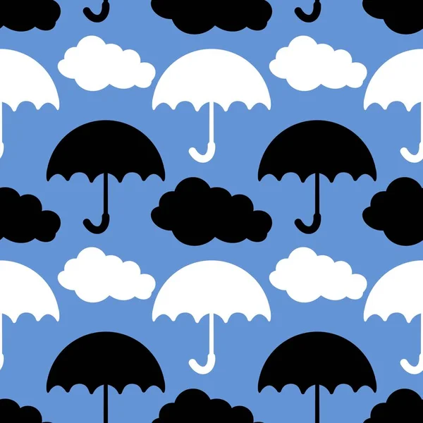Autumn Seamless Umbrella Pattern Fabrics Textiles Packaging Wrapping Paper Kids — Stock Photo, Image