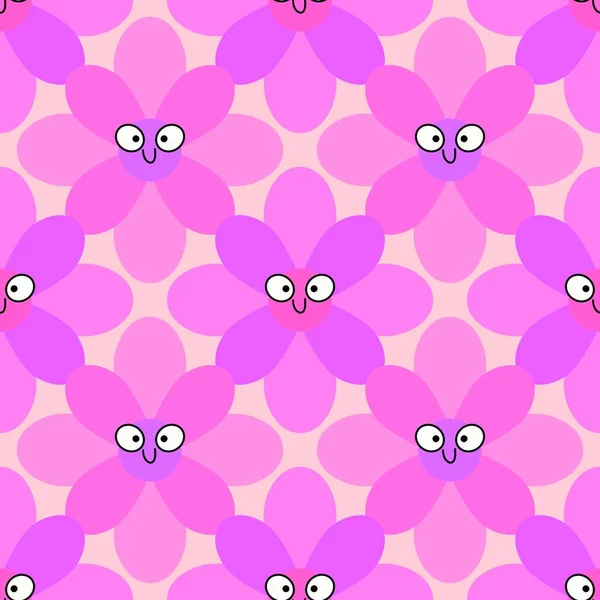 Kumaşlar, tekstil ürünleri, ambalajlar, ambalaj kağıtları ve çocuklar için basit, dikişsiz çiçek deseni. Yüksek kalite fotoğraf