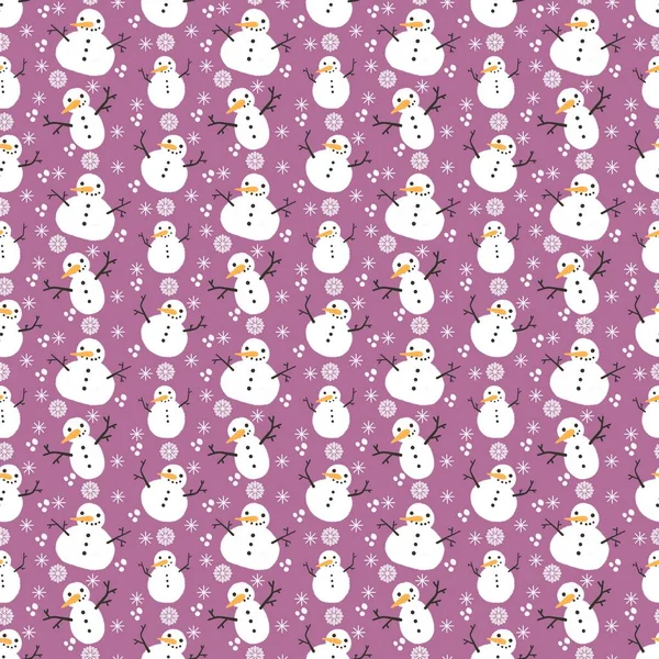 Winter seamless cartoon snowman pattern for kids and gifts and cards and linens and wrapping paper and fabrics and packaging. High quality photo