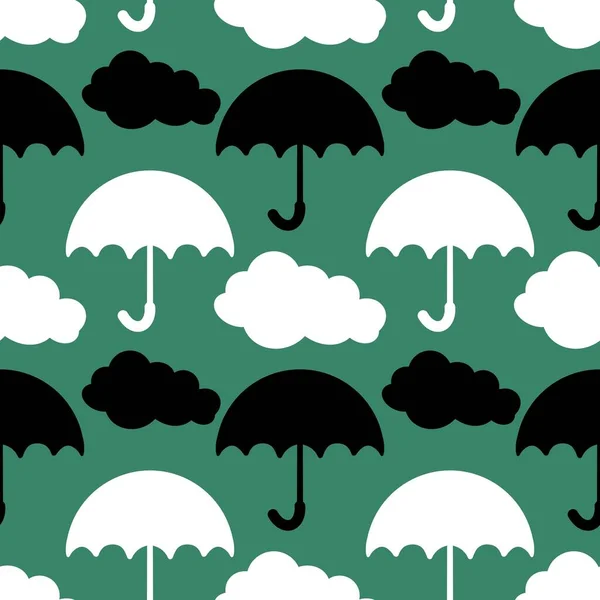 Autumn Seamless Umbrella Pattern Fabrics Textiles Packaging Wrapping Paper Kids — Stock Photo, Image