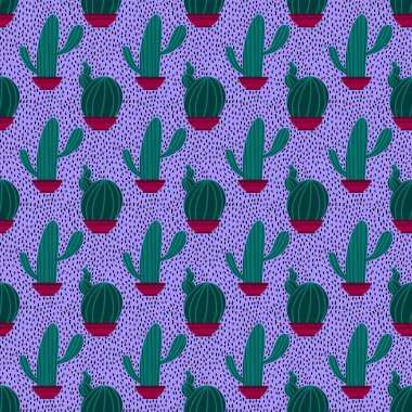 Kumaşlar, tekstil, ambalajlar, hediyeler, kartlar, çarşaflar, çocuklar ve ambalaj kağıtları için kusursuz kaktüsler. Yüksek kalite fotoğraf