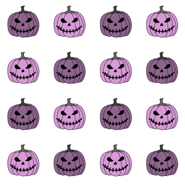 Halloween Print Met Cartoon Pompoenen Voor Stoffen Verpakking Inpakpapier Kinderen — Stockfoto