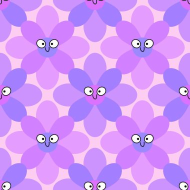 Kumaşlar, tekstil ürünleri, ambalajlar, ambalaj kağıtları ve çocuklar için basit, dikişsiz çiçek deseni. Yüksek kalite fotoğraf