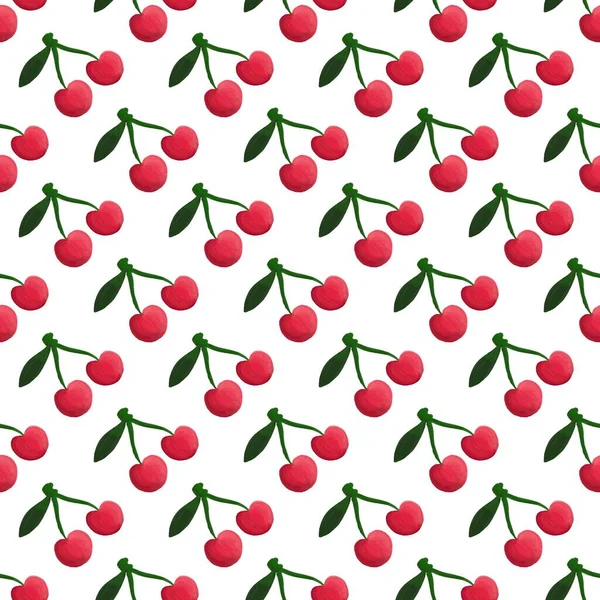 Summer cherry print for fabrics and textiles and packaging and wrapping paper and hobbies and kids. High quality photo