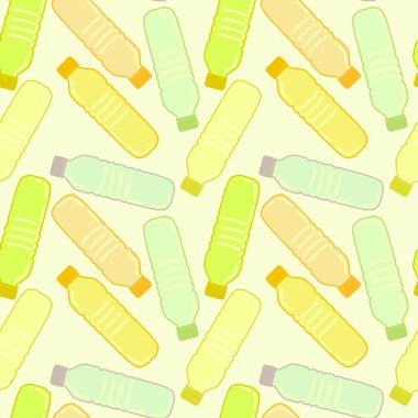 Renksiz plastik şişe desenli ambalajlar, kumaşlar, çocuklar, mutfak, spor ve defterler. Yüksek kalite fotoğraf