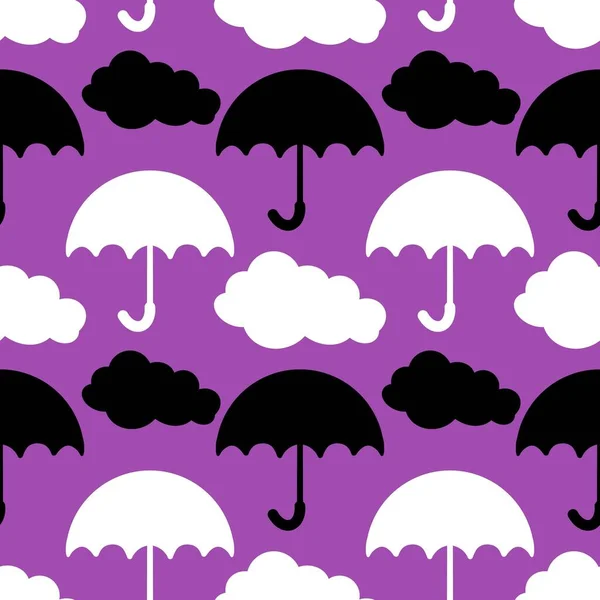 Patrón Paraguas Sin Costura Otoño Para Telas Textiles Embalaje Papel —  Fotos de Stock