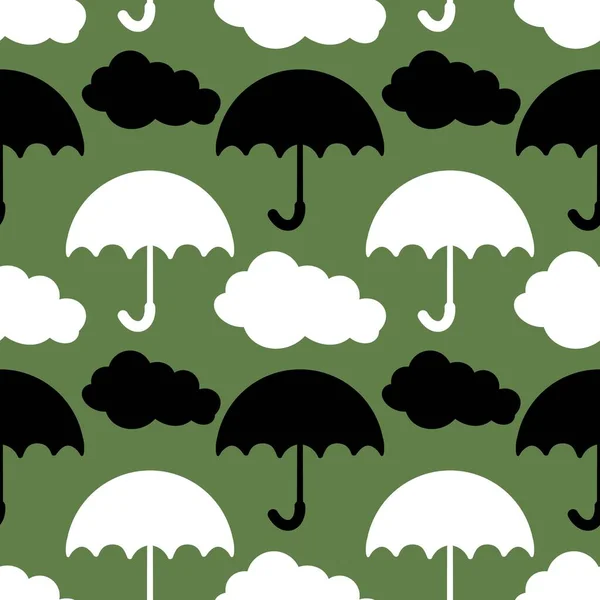 Autumn Seamless Umbrella Pattern Fabrics Textiles Packaging Wrapping Paper Kids — Stock Photo, Image