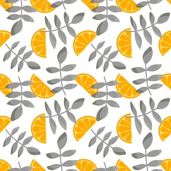 Patrón Naranjas Sin Costura Frutas Verano Para Telas Textiles Embalaje — Foto de Stock
