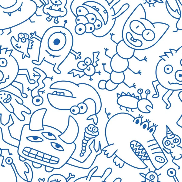 Kids seamless aliens and monsters pattern for fabrics and textiles and packaging and wrapping paper and notebooks. High quality photo