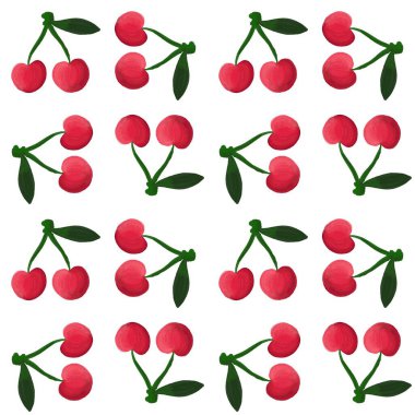 Kumaşlar, tekstil, ambalaj kağıtları, ambalaj kağıtları, hobiler ve çocuklar için vişne baskısı. Yüksek kalite fotoğraf