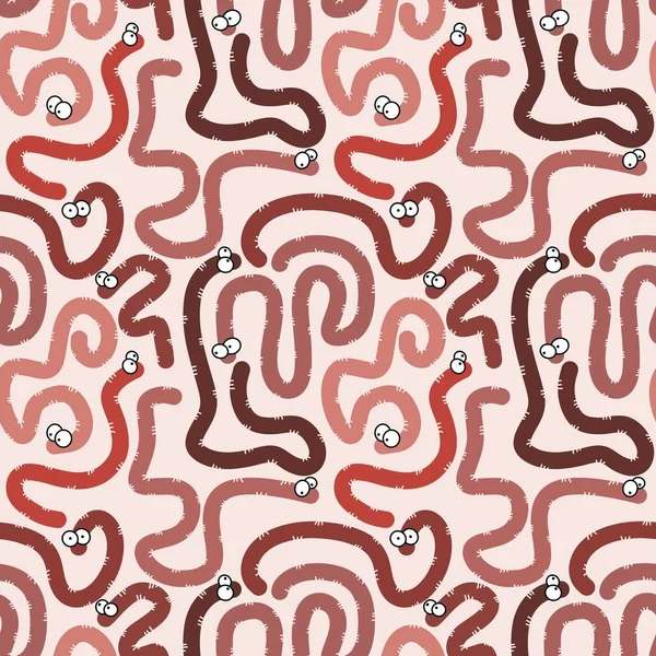 Cartoon seamless worms pattern for kids and gifts and wrapping paper and clothes and fabrics and notebooks. High quality photo