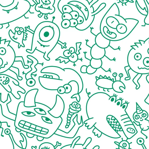 Kids seamless aliens and monsters pattern for fabrics and textiles and packaging and wrapping paper and notebooks. High quality photo