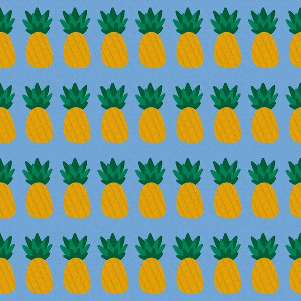 Summer fruit seamless cartoon pineapples pattern for fabrics and textiles and packaging and wrapping paper and notebooks. High quality photo
