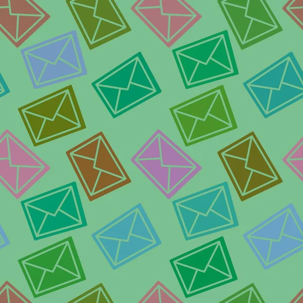 Kids Letter Seamless Envelope Pattern Wallpaper Fabrics Textiles Packaging Gifts — Zdjęcie stockowe
