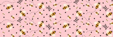 Kids seamless bee pattern for wallpaper and fabrics and textiles and packaging and gifts and cards and linens and wrapping paper. High quality photo