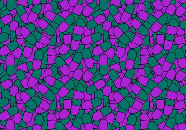 Çocuklar için ilaçsız hap deseni ve ambalaj kağıdı, giysi, ambalaj ve kumaş. Yüksek kalite fotoğraf