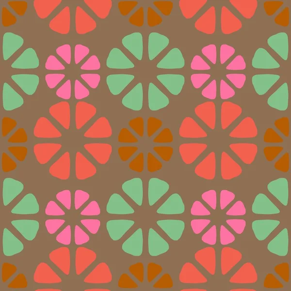 Abstract Flower Seamless Geometric Floral Pattern Fabrics Textiles Packaging Gifts — Stock Fotó