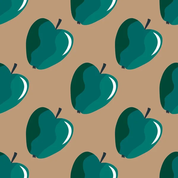 Jesienny Bezszwowy Wzór Jabłek Dla Tkanin Tekstyliów Opakowań Prezentów Pościeli — Zdjęcie stockowe