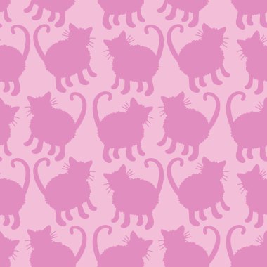 Kumaşlar, tekstil, ambalaj, hediyeler, kartlar, çarşaflar ve ambalaj kağıtları için kusursuz kedi desenleri. Yüksek kalite fotoğraf