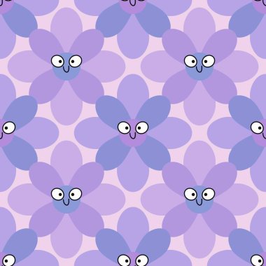 Kumaşlar, tekstil ürünleri, ambalajlar, ambalaj kağıtları ve çocuklar için basit, dikişsiz çiçek deseni. Yüksek kalite fotoğraf