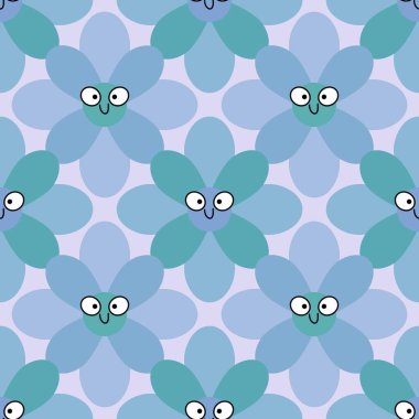 Kumaşlar, tekstil ürünleri, ambalajlar, ambalaj kağıtları ve çocuklar için basit, dikişsiz çiçek deseni. Yüksek kalite fotoğraf