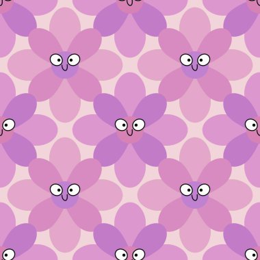 Kumaşlar, tekstil ürünleri, ambalajlar, ambalaj kağıtları ve çocuklar için basit, dikişsiz çiçek deseni. Yüksek kalite fotoğraf