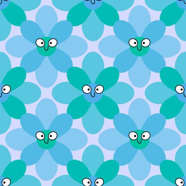 Kumaşlar, tekstil ürünleri, ambalajlar, ambalaj kağıtları ve çocuklar için basit, dikişsiz çiçek deseni. Yüksek kalite fotoğraf