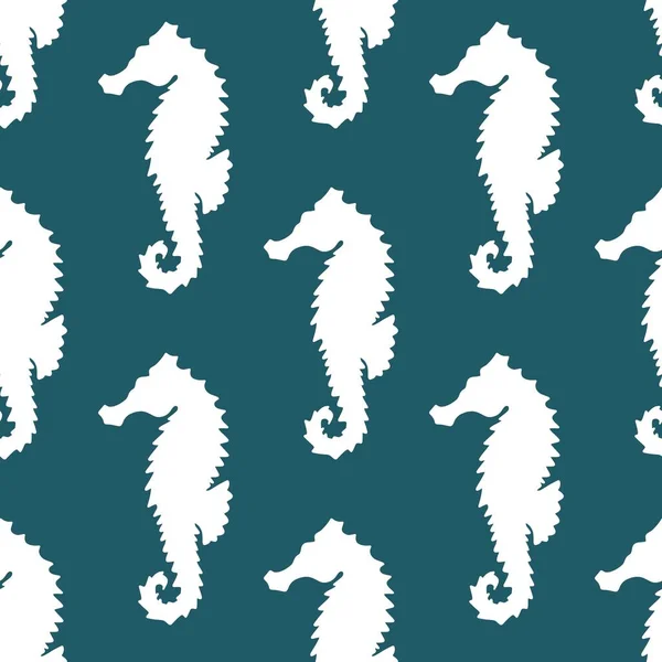 Летний Бесшовный Рисунок Морских Коньков Тканей Детей Оберточной Бумаги Текстиля — стоковое фото