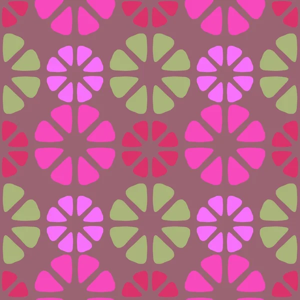 Abstrakcyjny Kwiat Bezszwowy Geometryczny Wzór Kwiatowy Dla Tkanin Tekstyliów Opakowań — Zdjęcie stockowe