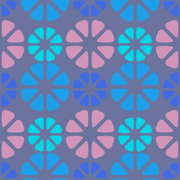 Patrón Floral Geométrico Sin Costura Flor Abstracta Para Telas Textiles —  Fotos de Stock