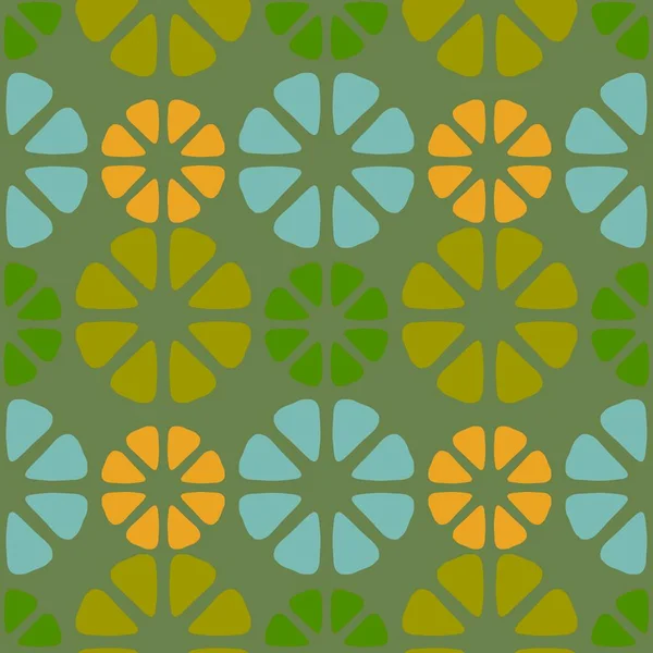 Padrão Floral Geométrico Sem Costura Flor Abstrata Para Tecidos Têxteis — Fotografia de Stock