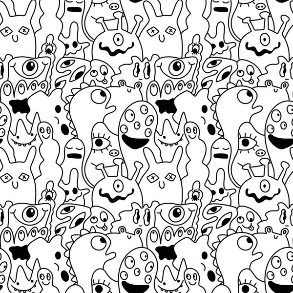 Cartoon Patroon Met Schattige Monsters Voor Halloween Behang Stoffen Textiel — Stockfoto