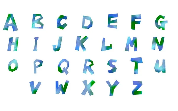 Ensemble Alphabet Pour Cartes Cadeaux Enfants Jardin Enfants Autocollants Passe — Photo