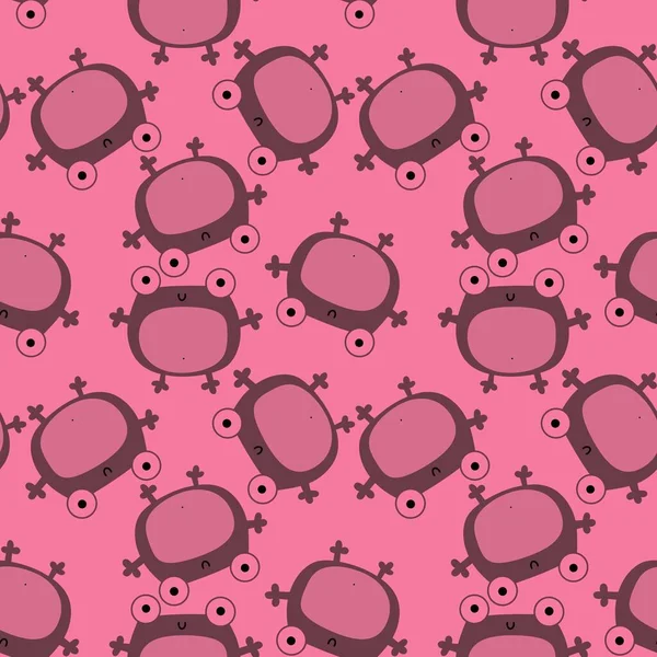 Cartoon seamless kawaii frogs pattern for kids and kindergarten and fabrics and wrapping paper. High quality photo