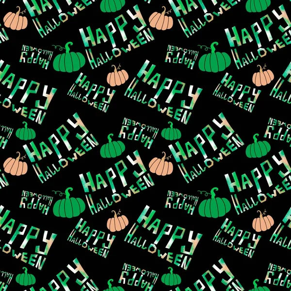 Happy Halloween Naadloos Patroon Voor Het Inpakken Van Papier Stoffen — Stockfoto