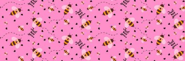 Kids seamless bee pattern for wallpaper and fabrics and textiles and packaging and gifts and cards and linens and wrapping paper. High quality photo