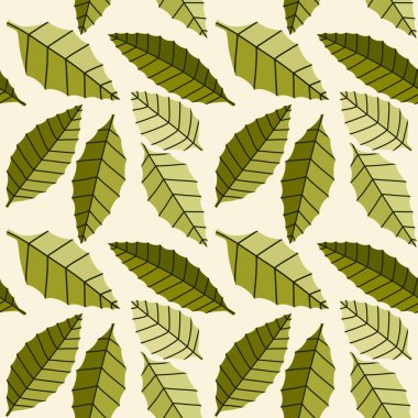 Sonbaharda kumaşlar, ambalaj kağıtları, giysiler, çocuklar ve defterler için dikişsiz geometrik yapraklar. Yüksek kalite fotoğraf