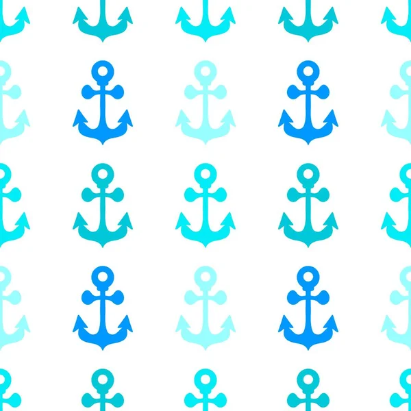 Summer Sea Anchors Seamless Pattern Fabrics Clothes Wrapping Paper Linens — Stockfoto