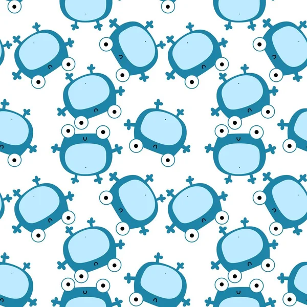 Cartoon seamless kawaii frogs pattern for kids and kindergarten and fabrics and wrapping paper. High quality photo